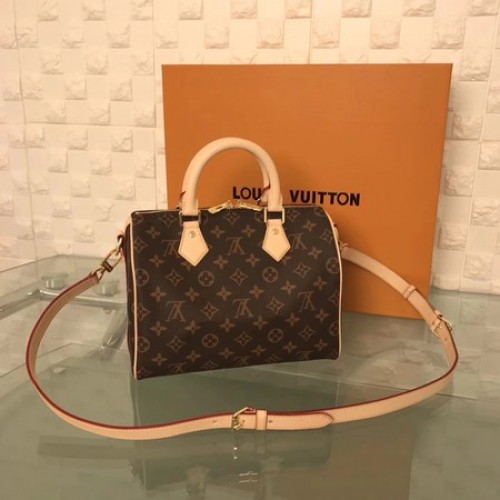 Чанта Louis Vuitton Monogram Canvas Speedy 25 с презрамка за рамо M40390