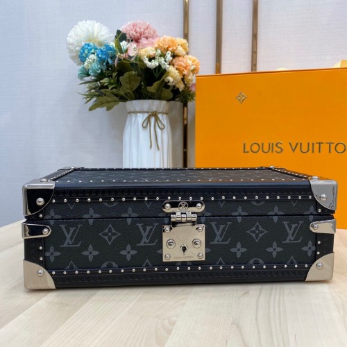 Louis Vuitton Monogram Canvas Watches Box 40664 Черен