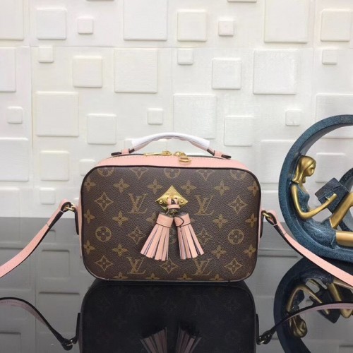 Louis Vuitton Monogram Canvas оригинална кожена чанта SAINTINGE N40154 розова