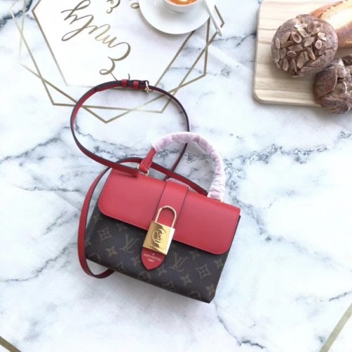 Оригинална чанта Louis Vuitton Monogram Canvas M43129 червена