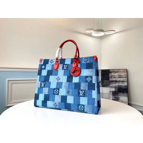 Чанта Louis Vuitton Monogram Damier Onthego M44992 синя