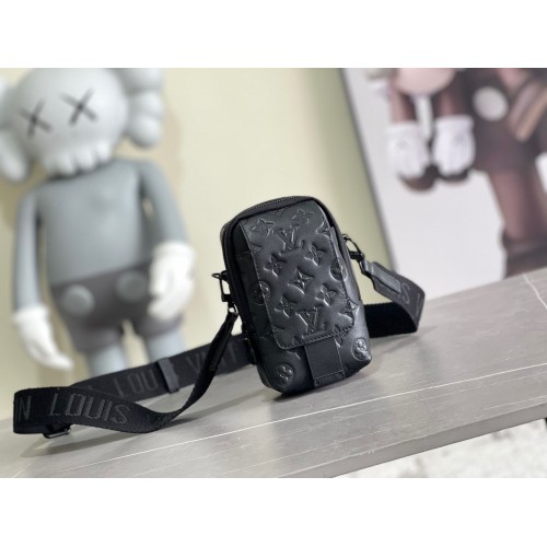 Двойна чанта за телефон Louis Vuitton с монограм Empreinte NM M81323 черна