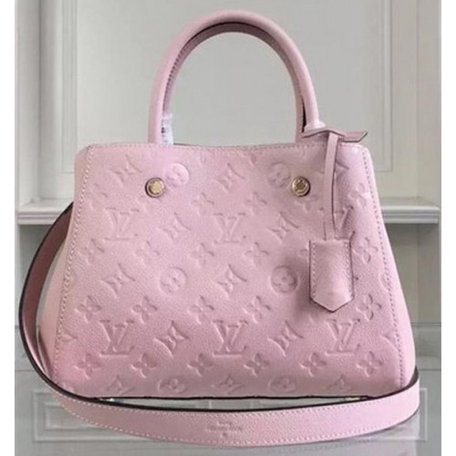 Louis Vuitton Monogram Empreinte Montaigne BB чанта M50665 розово