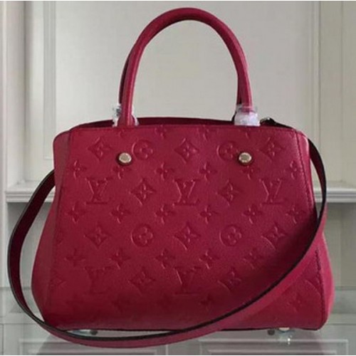 Чанта Louis Vuitton с монограм Empreinte Montaigne BB M50665 Червена