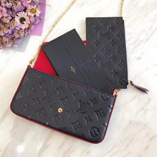 Louis Vuitton Monogram Empreinte Felicie Clutch M64064 Royal