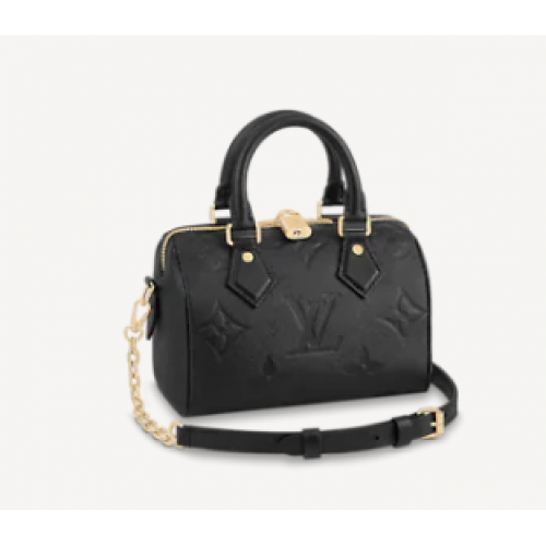Чанта за рамо Louis Vuitton Monogram Empreinte Speedy 20 M58953 черна