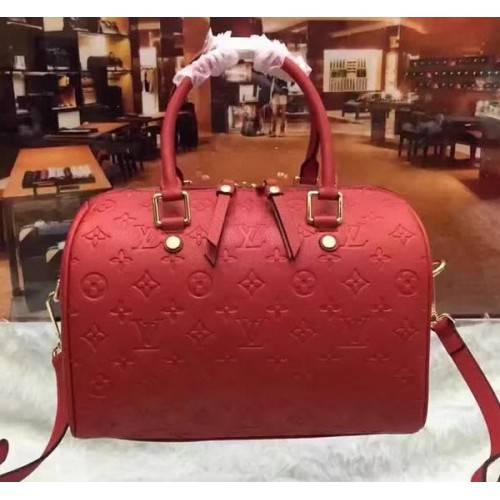 Чанта Louis Vuitton с монограм Empreinte Speedy 30 M40762 Червена