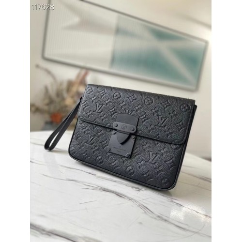 Louis Vuitton Monogram Empreinte Zipper Clutch чанта M80560 черна