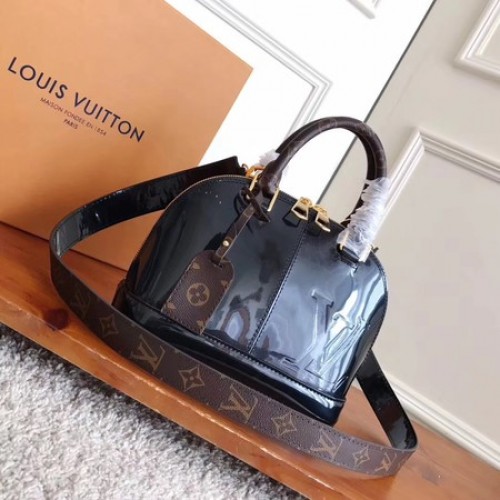 Чанта Louis Vuitton Monogram Vernis ALMA BB M54704 Черна
