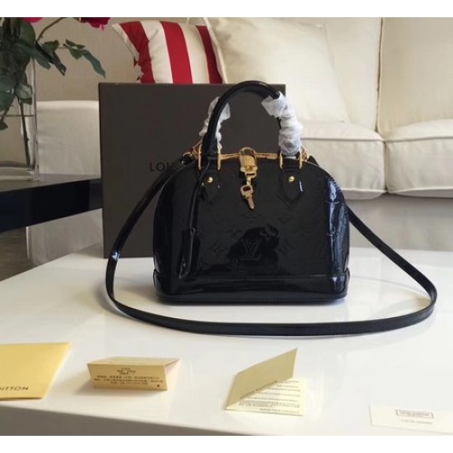 Louis Vuitton монограм Vernis Alma BB M91606 черен