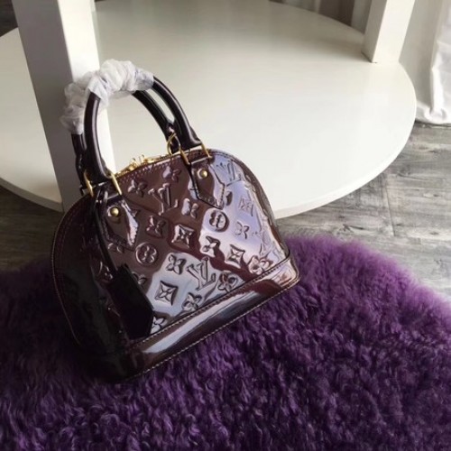 Чанта Louis Vuitton Monogram Vernis Alma BB M91606 Кафява