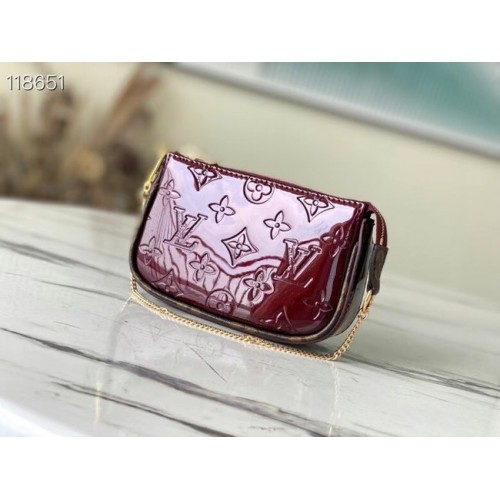 Чанта Louis Vuitton Monogram Vernis Mini, аксесоари M58009, виолетово