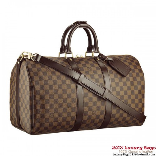 Louis Vuitton N41428 Damier Ebene Canvas Keepall Bandouliere 45