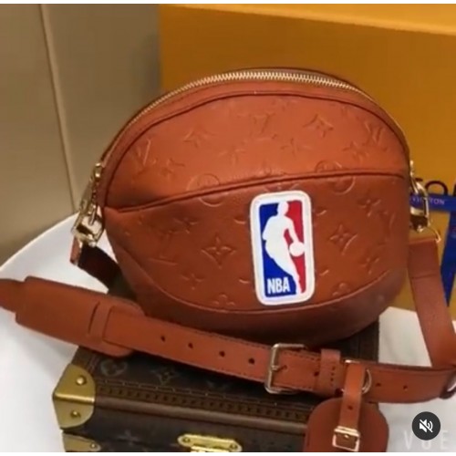 Чанта за през рамо Louis Vuitton с топка NBA в кошница M57974 кафява