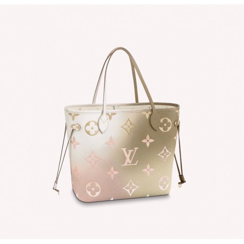 Чанта Louis Vuitton Neverful M20511 в цвят каки със залез слънце