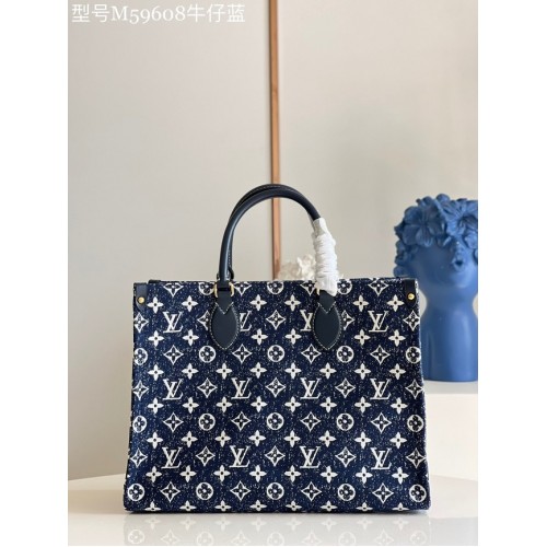 Чанта Louis Vuitton ONTHEGO Denim MM M59608 тъмносиня