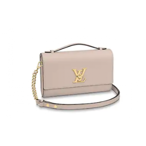 Louis Vuitton Оригинална телешка кожа LOCKME CLUTCH M56087 Taupe