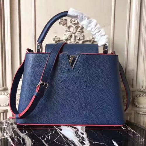 Чанта Louis Vuitton Original Leather CAPUCINES PM M42450 Blue