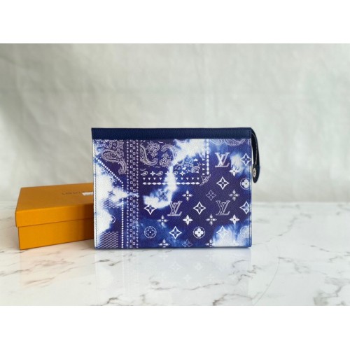 Louis Vuitton Оригинална кожа POCHETTE VOYAGE M81442 Син