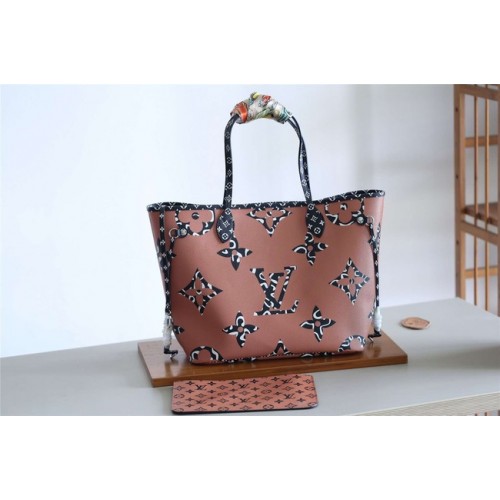 Louis Vuitton Оригинална монограмна платнена чанта NEVERFULL M41177 кафява