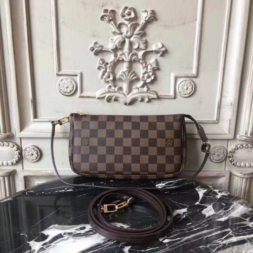 Louis Vuitton оригинална платнена чанта за аксесоари Damier Ebene M40712