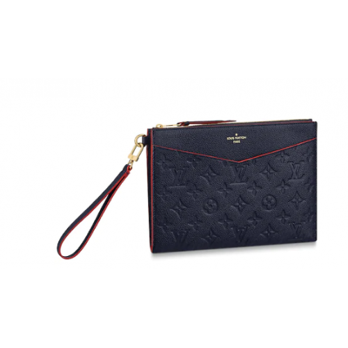 Louis Vuitton Original Monogram Empreinte Clutch чанта MELANIE M68705 Морско синьо