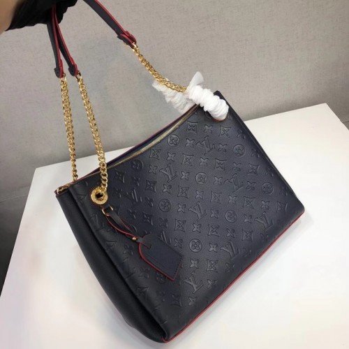 Оригинален монограм на Louis Vuitton Empreinte SURENE MM M43758 Navy Red
