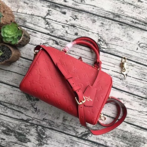 Louis Vuitton Оригинален монограм Empreinte Speedy 42401 Червен