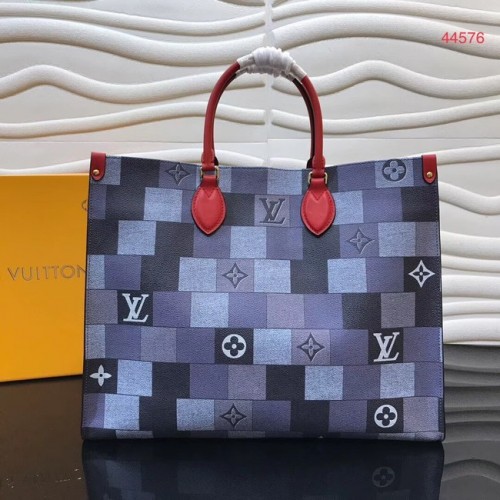 Оригинална пазарска чанта Louis Vuitton ONTHEGO M44576 синя