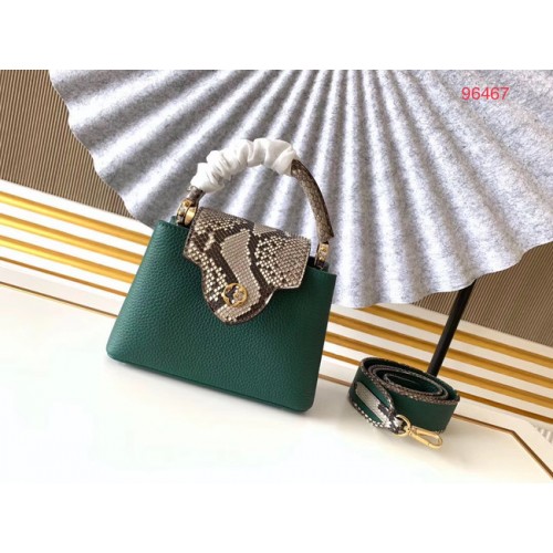 Louis Vuitton Оригинални кожени чанти Taurillon CAPUCINES BB M95509 зелени