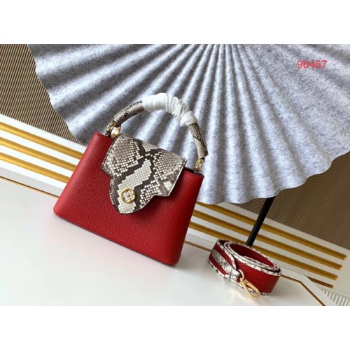 Louis Vuitton Original Taurillon кожа CAPUCINES BB M95509 червено