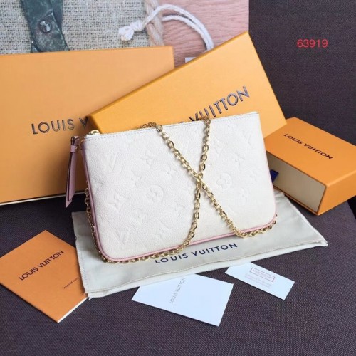 ДВОЙНА ЧАНТА С ЦИП Louis Vuitton M63919 бяла