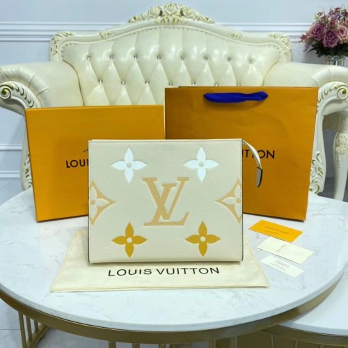 Чанта за пътуване Louis Vuitton MM M80504 Cream Saffron