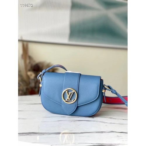 Чанта Louis Vuitton PONT 9 SOFT MM M58968 син