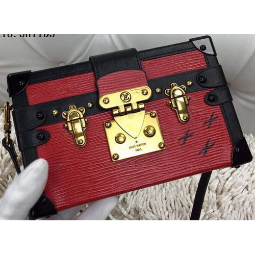 Чанта Louis Vuitton Petite Malle Epi Leather M94219 червена