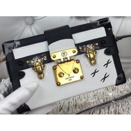 Чанта Louis Vuitton Petite Malle Epi Leather M94219 бяла