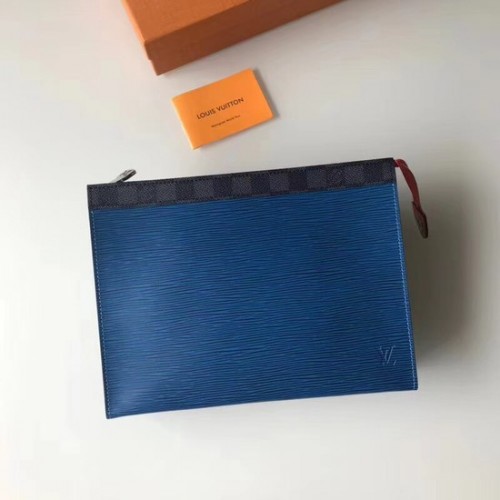 Louis Vuitton Split Pochette Voyage EPI Leather M67736 син