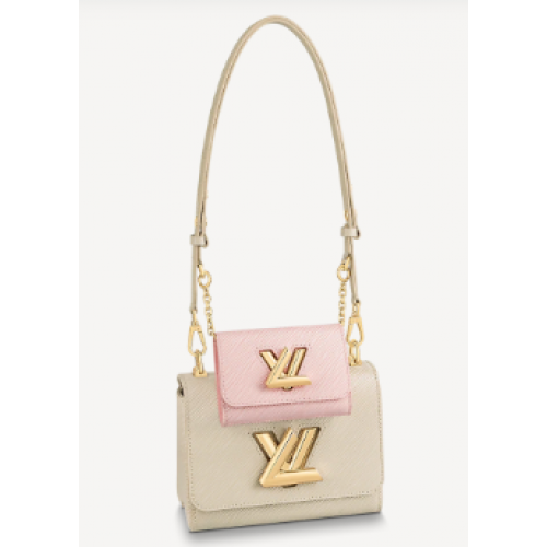 Louis Vuitton TWIST PM M59886 Taupe Brown Pink