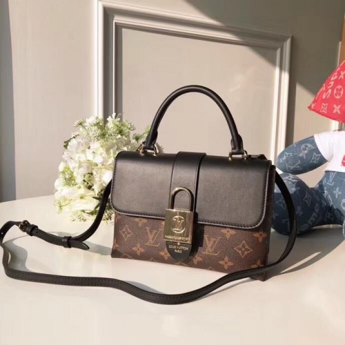 Чанта Louis Vuitton Monogram Canvas от най-високо качество LOCKY BB M44080 черна