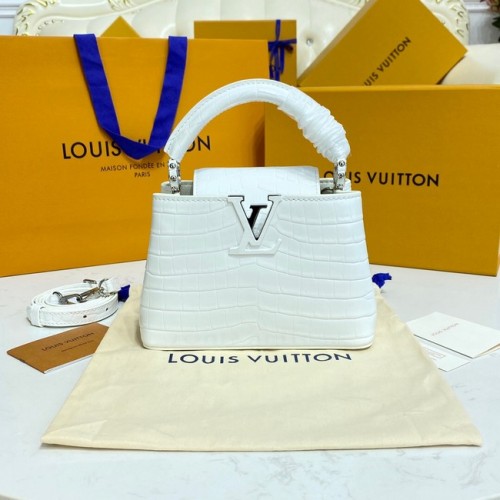 Чанта Louis Vuitton CAPUCINES MINI от крокодилска кожа M81190 бяла