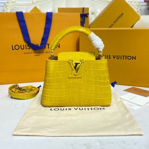 Чанта Louis Vuitton CAPUCINES MINI от крокодилска кожа M81190 жълта