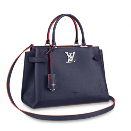 Оригинална чанта Louis Vuitton LOCKME DAY M53730 Marine Rouge