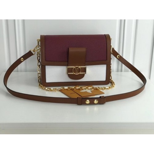 Louis Vuitton оригинална чанта SAINT SULPICE PM M44391 червена с бяло