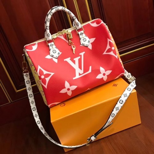 Louis Vuitton оригинална чанта SPEEDY 30 BANDOULIERE M40391 червена