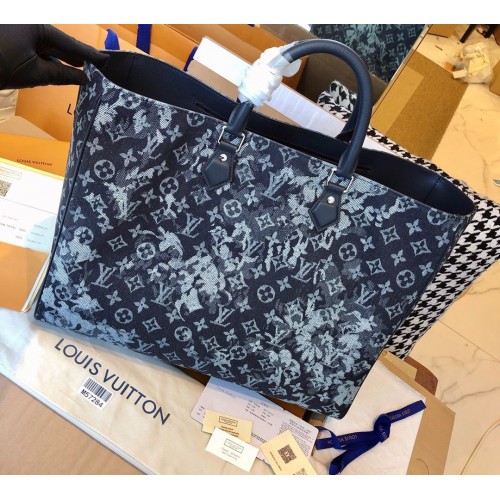 Чанта Louis Vuitton Monogram Pastel Nior Grand Sac Denim M57284 Black