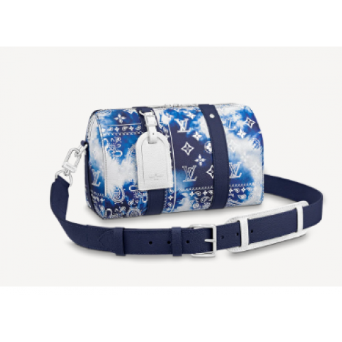 Чанта Louis Vuitton CITY KEEPALL M20555 син