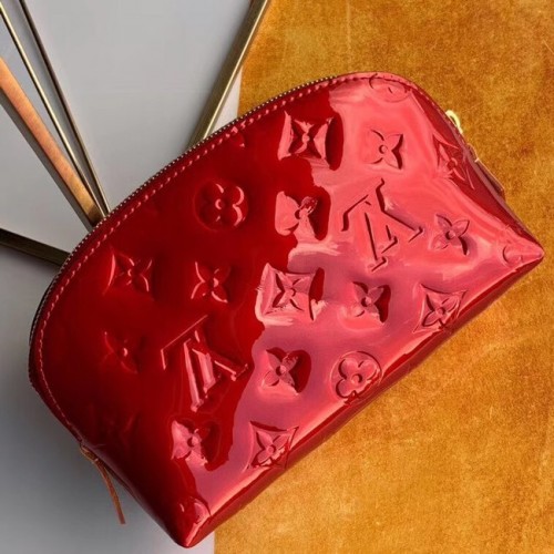 Кожена козметична чантичка Louis Vuitton Monogram Vernis M90172, бордо
