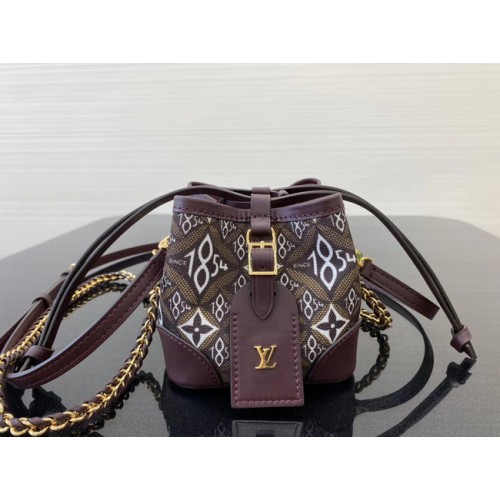 Louis Vuitton Оригинална кожена чанта M57099 Кафе