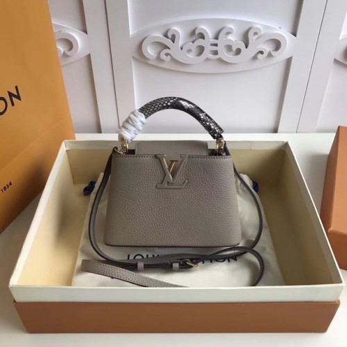 Louis Vuitton оригинални CAPUCINES MINI N94047 сиви