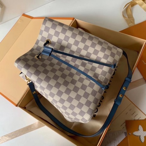 Оригинална чанта Louis Vuitton Damier Azur NEONOE N44022 синя